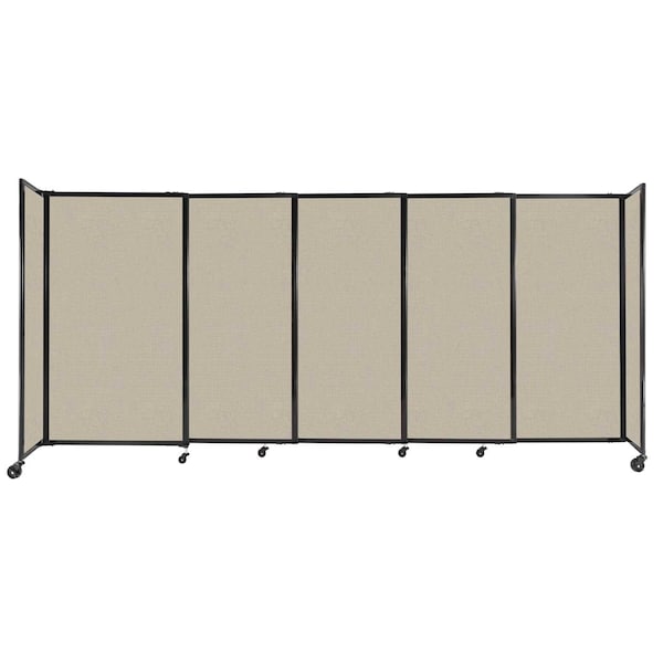 StraightWall Sliding Portable Partition 11'3" x 5' Sand Fabric